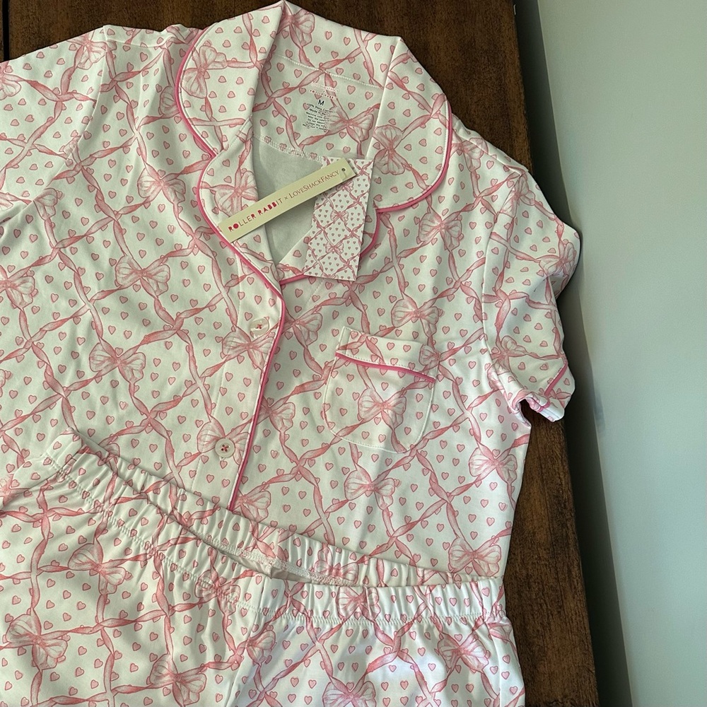 Loveshack Fancy x Roller Rabbit NWT Short PJ Set